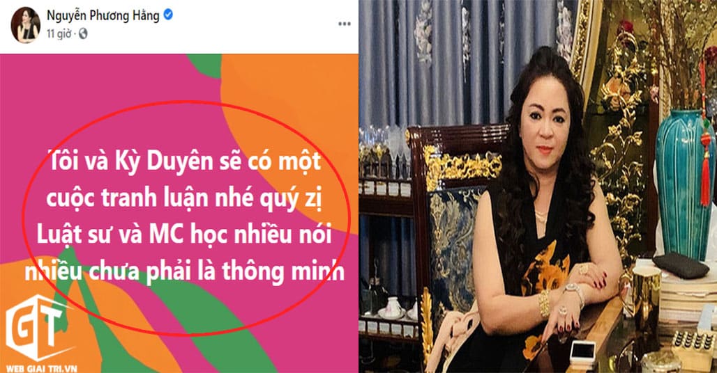 Biến mới: Bà Phương Hằng tuyên bố sẽ tranh luận đối đầu với MC Nguyễn Cao Kỳ Duyên về drama “khán giả nuôi nghệ sĩ”