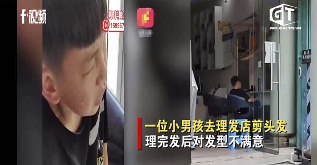 Clip: Bị cắt tóc xấu, chú nhóc 10 tuổi òa khóc rồi gọi điện báo công an