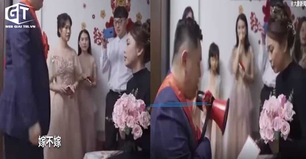 Vào phòng đón dâu, chú rể mặt hằm hằm tức giận, xé luôn bản lời thề hôn nhân ngay trước mặt quan khách