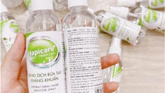 Đình chỉ lưu hành, thu hồi lô sản phẩm Dung dịch rửa tay kháng khuẩn HAPPICARE+ không đạt chất lượng