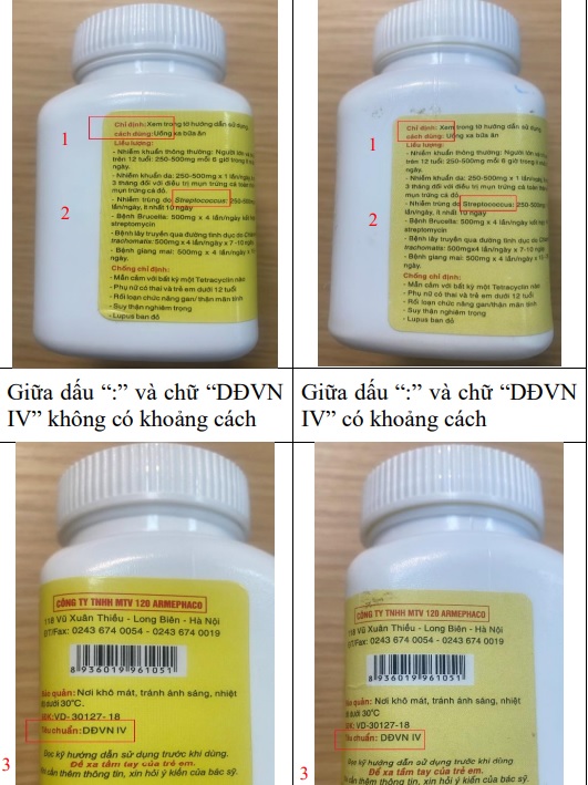 Cục quản lý Dược cảnh báo về thuốc kháng sinh Tetracyclin giả