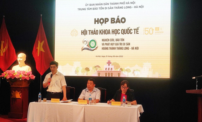 Họp báo về Hội thảo khoa học quốc tế “20 năm nghiên cứu, bảo tồn và phát huy giá trị di sản Hoàng thành Thăng Long – Hà Nội”