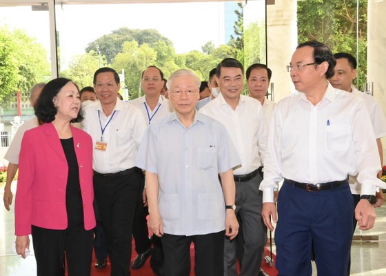 Tổng Bí thư Nguyễn Phú Trọng thăm và làm việc tại TP.HCM