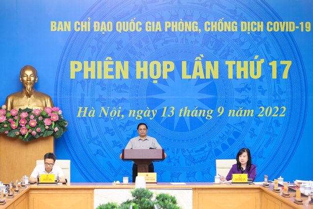 Thủ tướng Chính phủ Phạm Minh Chính chủ trì Phiên họp Ban Chỉ đạo Quốc gia phòng, chống dịch COVID-19 lần thứ 17