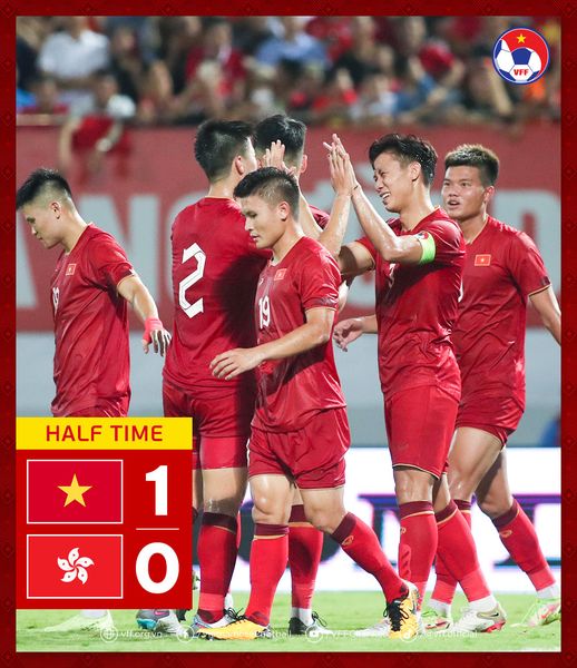 Đội tuyển Việt Nam chiến thắng 1-0 trước đội tuyển Hồng Kông (Trung Quốc)