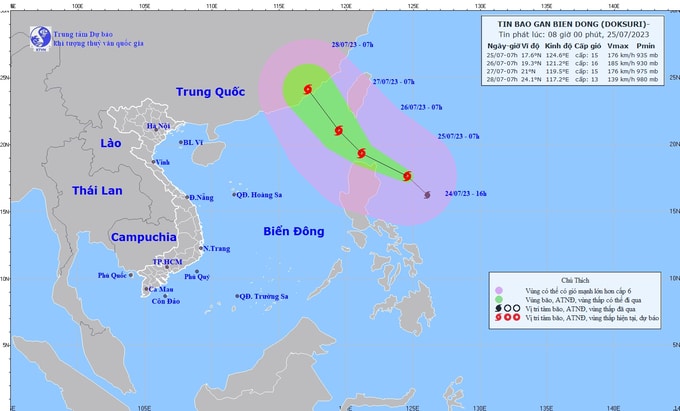 Tin bão trên biển Đông – Cơn bão số 2 năm 2023 DOKSURI
