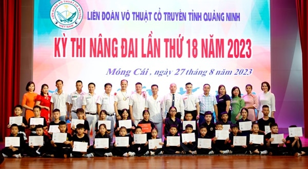 Liên đoàn võ thuật cổ truyền tỉnh Quảng Ninh: Kỳ thi nâng đai lần thứ 18/2023