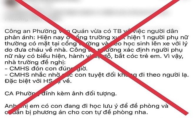 Hà Nội: Thông tin “bắt cóc trẻ em” trên địa bàn phường Văn Quán, quận Hà Đông là không chính xác