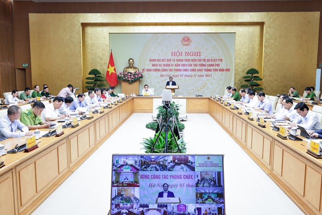 Hội nghị trực tuyến toàn quốc về tăng cường công tác phòng cháy, chữa cháy trong tình mới