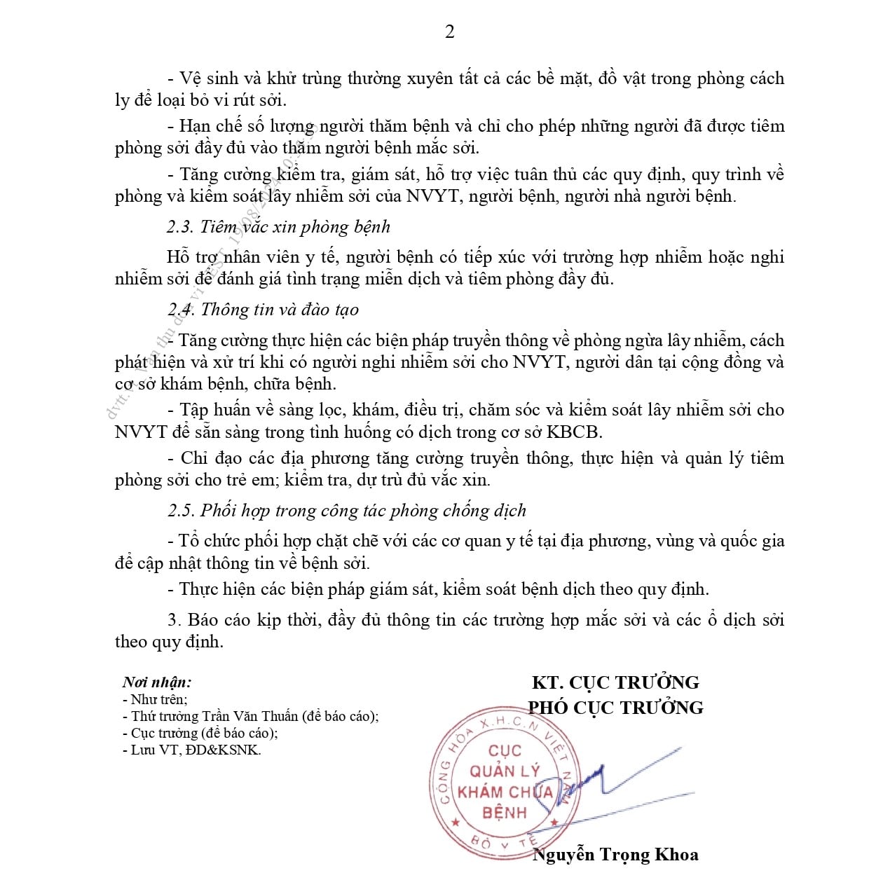 Bộ Y tế yêu cầu tăng cường phòng và kiểm soát lây nhiễm sởi trong cơ sở khám bệnh, chữa bệnh