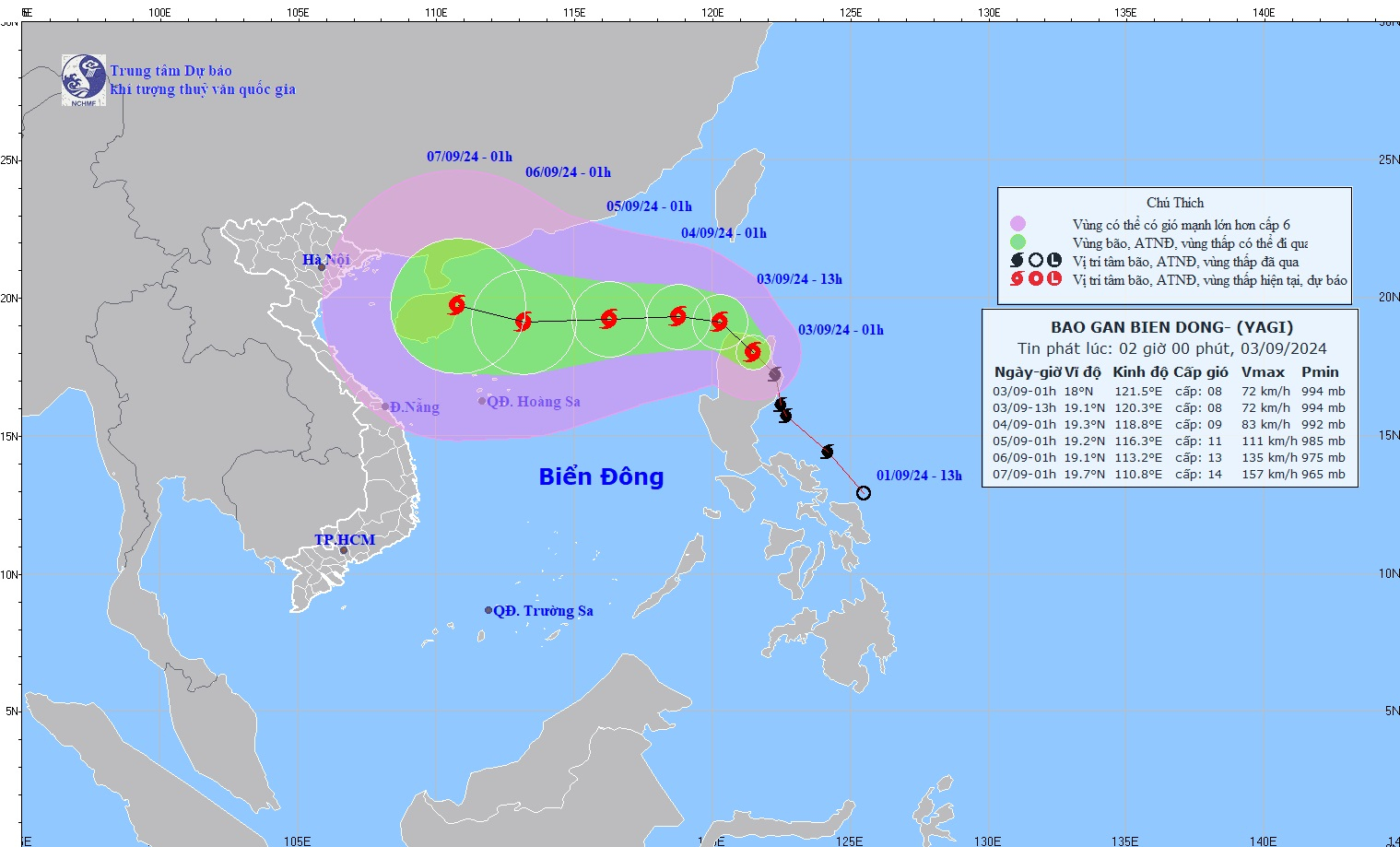 Tin khẩn cấp – cơn bão YAGI