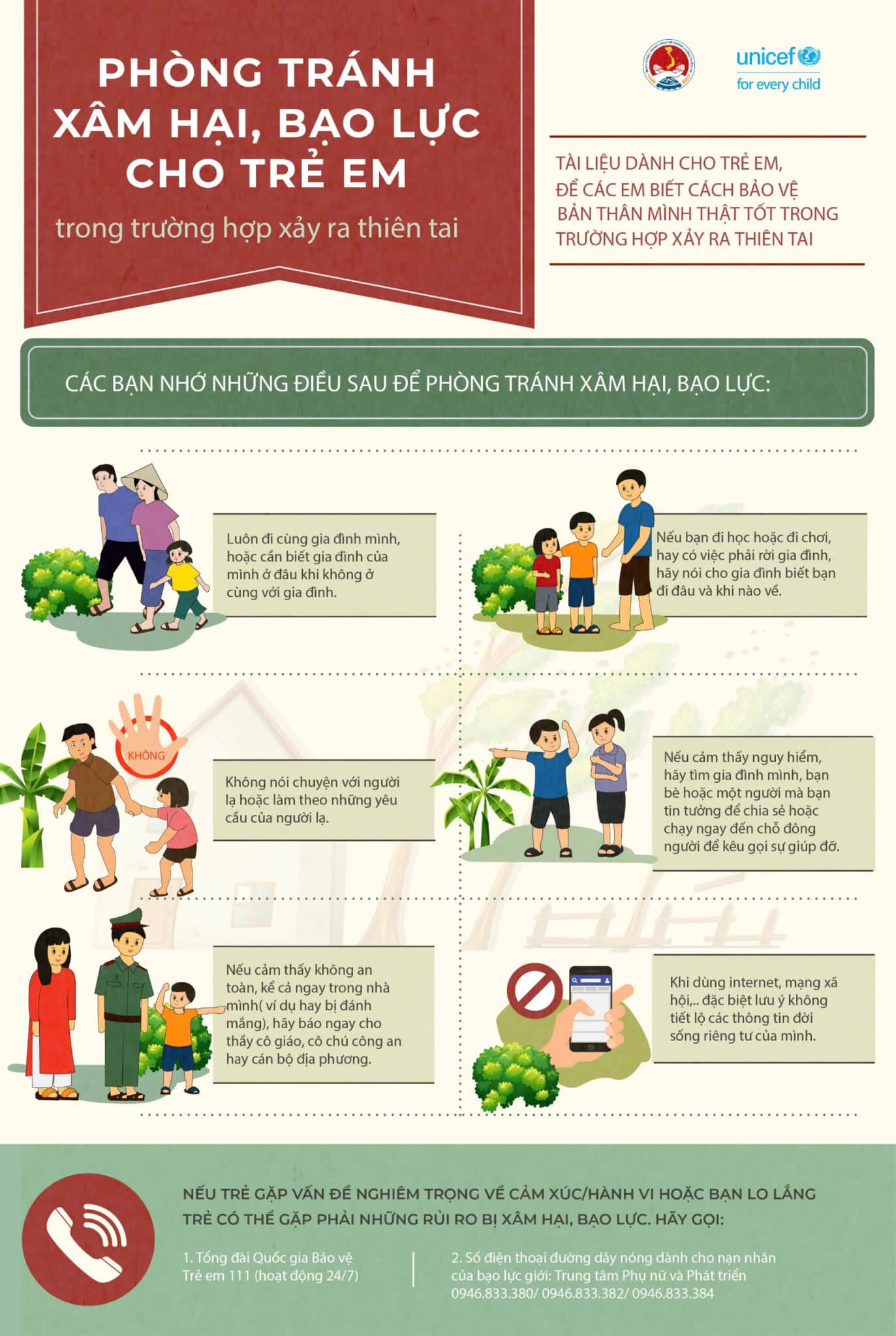 Infographics: Chăm sóc sức khỏe trẻ em trong thiên tai