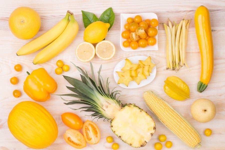 Lợi ích của thực phẩm, trái cây màu vàng (beta-carotene)