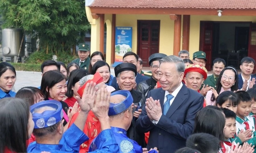 Tổng Bí thư Tô Lâm thăm và chúc Tết Đảng bộ, chính quyền và Nhân dân tỉnh Hưng Yên