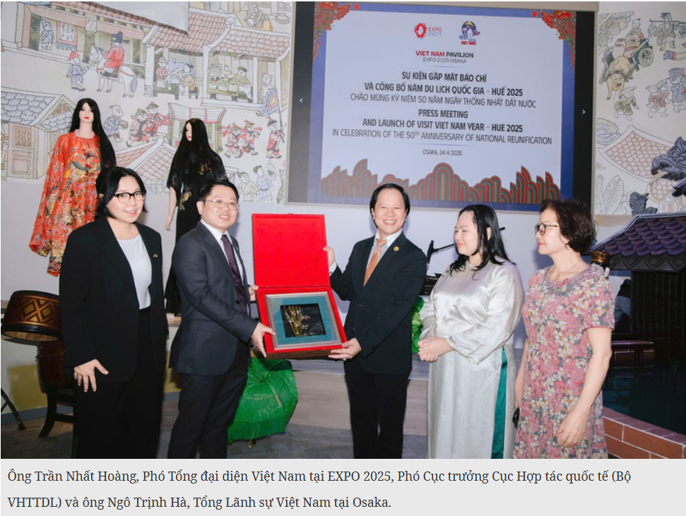 Công bố Năm Du lịch quốc gia – Huế tại EXPO 2025