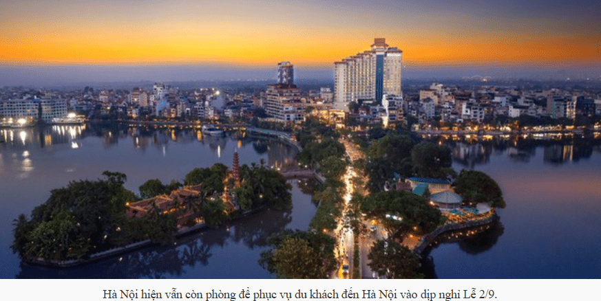Hà Nội đáp ứng tốt nhất nhu cầu lưu trú của du khách dịp Lễ 2/9