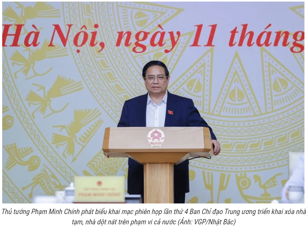 Thủ tướng chủ trì phiên họp thứ 4 Ban chỉ đạo Trung ương về xóa nhà tạm, nhà dột nát
