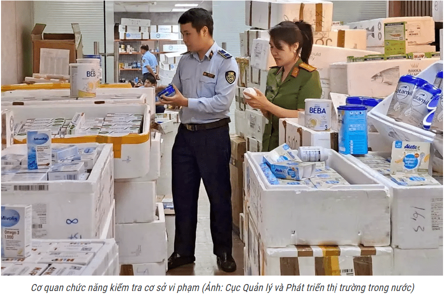 Hà Nội: Kiểm tra điểm chứa trữ sữa, thực phẩm chức năng, mỹ phẩm nhập lậu