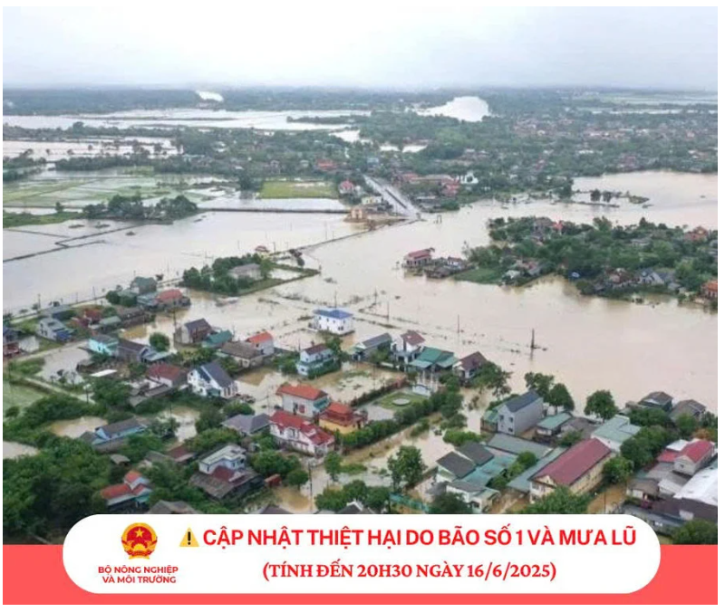 Tình hình thiệt hại do ảnh hưởng của bão số 1 và mưa lũ