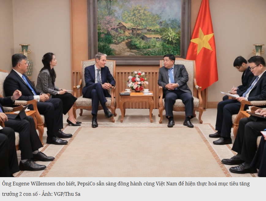 Tập đoàn PepsiCo sẵn sàng đồng hành cùng Việt Nam thực hiện mục tiêu tăng trưởng kinh tế