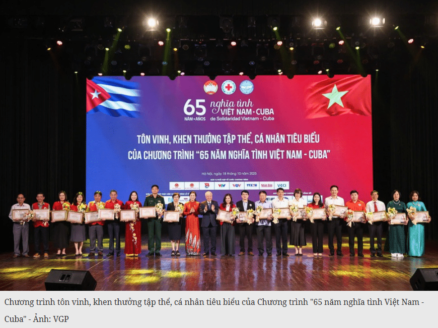 Tổng kết chương trình vận động ủng hộ nhân dân Cuba và trao giải sáng tác ca khúc Việt Nam-Cuba