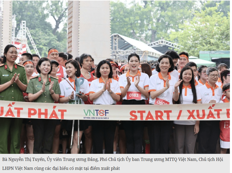 Giải phụ nữ chạy hưởng ứng vì môi trường không khói thuốc, lan tỏa thông điệp sống xanh