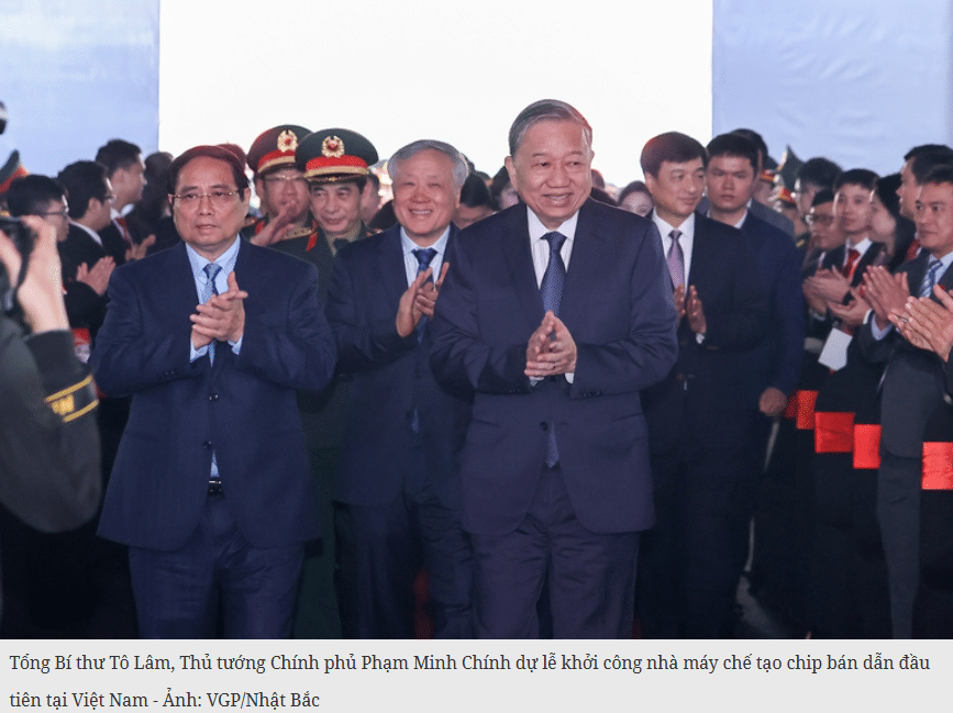 Tổng Bí thư, Thủ tướng Chính phủ dự lễ khởi công nhà máy chế tạo chip bán dẫn đầu tiên tại Việt Nam