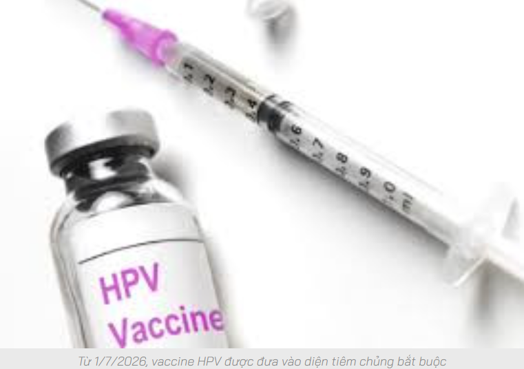 Từ 1/7/2026: Vaccine HPV được đưa vào diện tiêm chủng bắt buộc