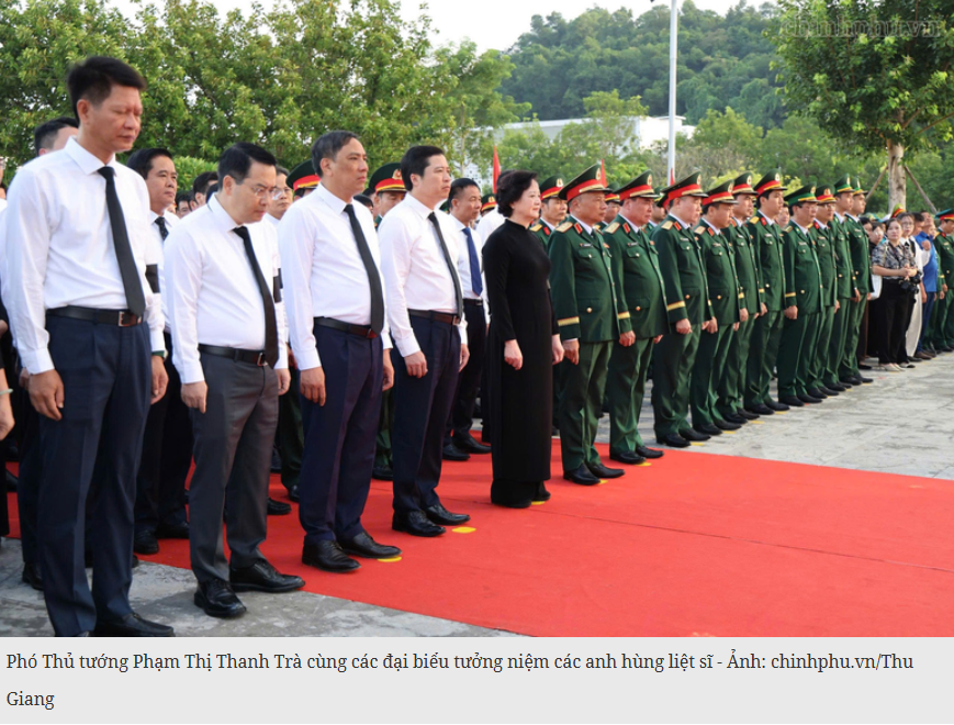 Phó Thủ tướng Phạm Thị Thanh Trà dự Lễ truy điệu, an táng hài cốt liệt sĩ tại Lào Cai